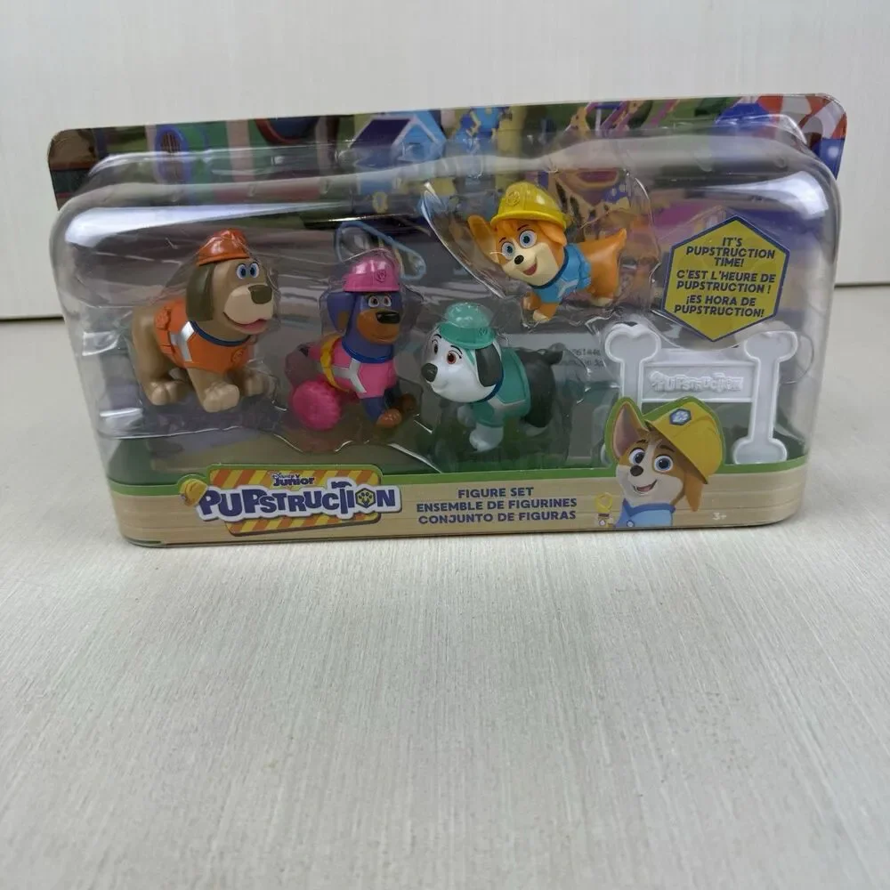 Disney Junior Pupstruction Collectible Figures 5 Piece Set Tank Phinny Roxy Luna